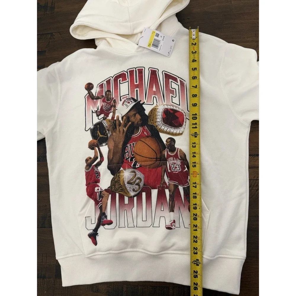Jordan Flight Fleece Graphic Pullover Hoodie Sail HJ4396-133 Size Small $110 NWT